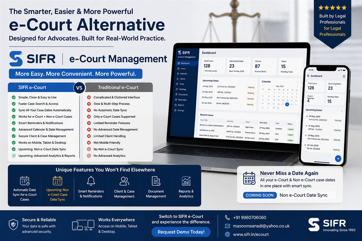 E-court case management software for advocate case diary